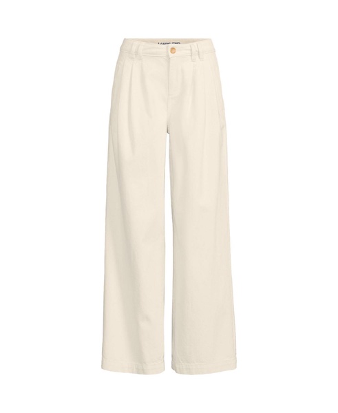 Women's Lightweight Denim Mid Rise Pleated Slouchy Jeans