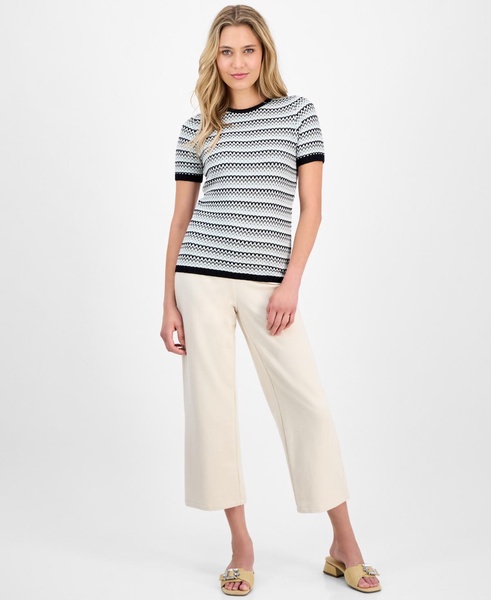 Women's Stripe Stitch Crewneck Top 