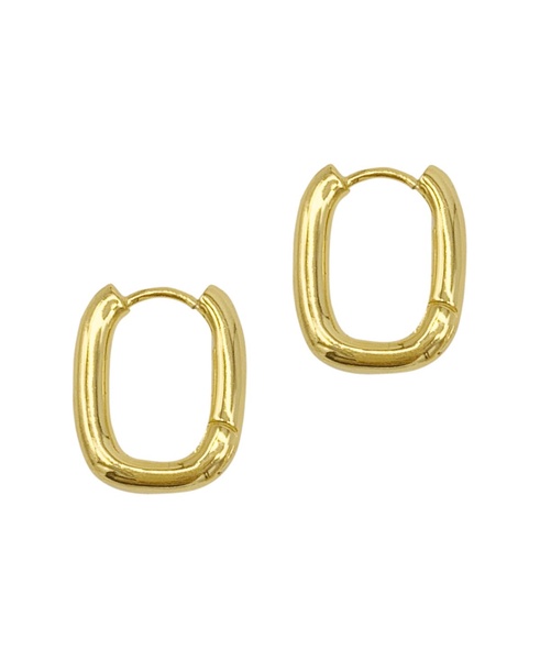 ADORNIA 14K Plated Rectangle Earrings
