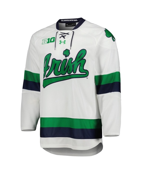 Men's White Notre Dame Fighting Irish Team Replica Hockey Jersey