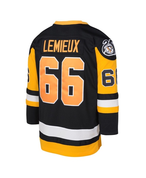 Big Boys and Girls Mario Lemieux Black Pittsburgh Penguins 1991/92 Captain Patch Blue Line Player Jersey
