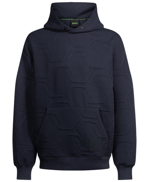 Men's Hexagonal Quilting Relaxed-Fit Hoodie