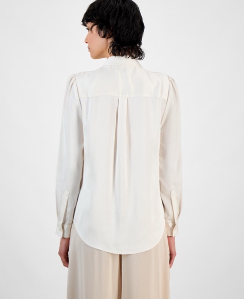 Women's Button-Front Long-Sleeve Blouse, Exclusively at Macy's