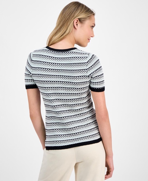 Women's Stripe Stitch Crewneck Top 