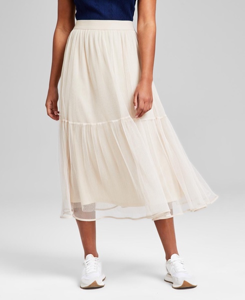 Women's Pull-On Tiered Tulle Midi Skirt, Exclusively at Macy's 