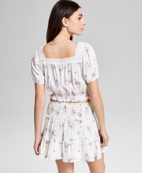 Women's Floral Print Button-Front Blouse, Exclusively at Macy's