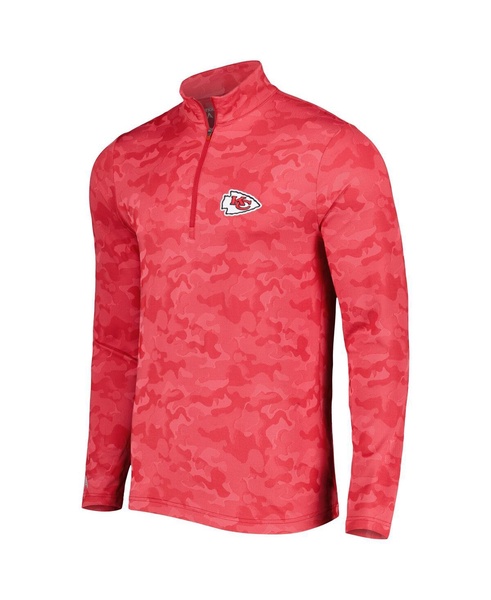 Men's Red Kansas City Chiefs Brigade Quarter-Zip Sweatshirt