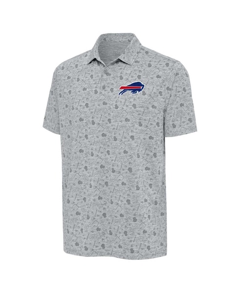 Men's Heather Gray Buffalo Bills Relentless Polo