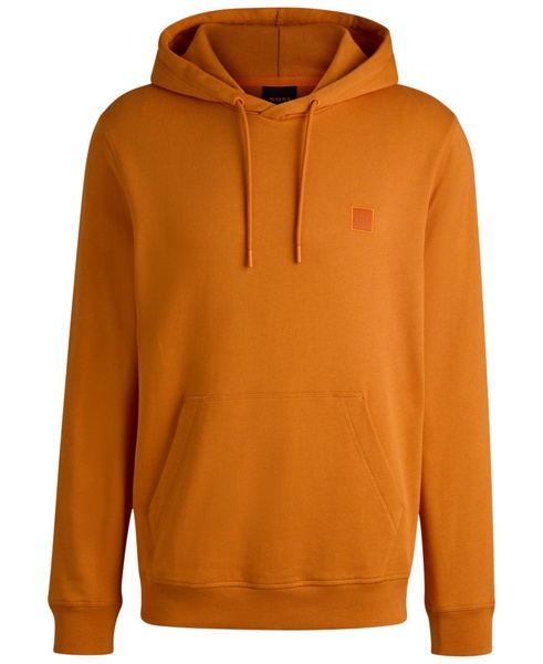Men's Regular-Fit Cotton Terry Logo Patch Hoodie