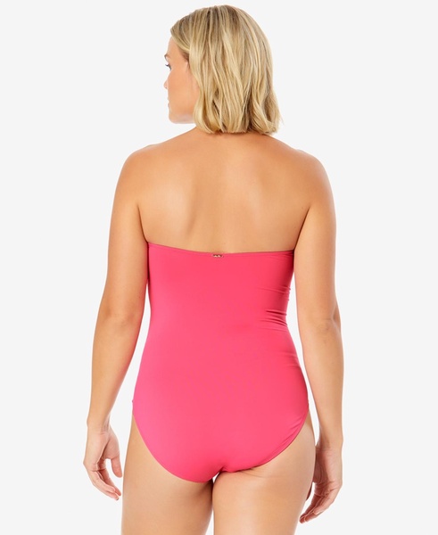 Twist-Front Ruched One-Piece Swimsuit