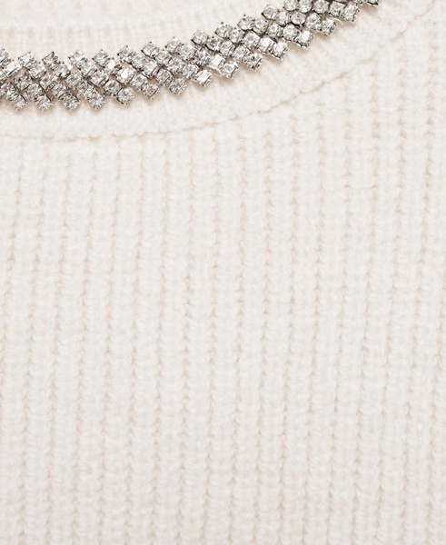 Women's Rhinestone Collar Sweater