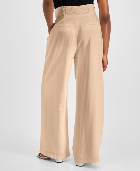 Petite High Rise Pleat-Front Wide Leg Pants, Created for Macy's