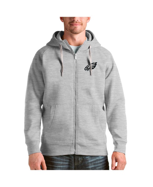 Men's Heather Gray Philadelphia Eagles Victory Full-Zip Hoodie