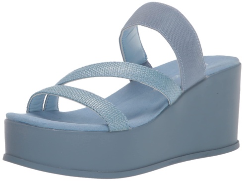 Anne Klein Womens Vai Faux Suede Slip On Platform Sandals