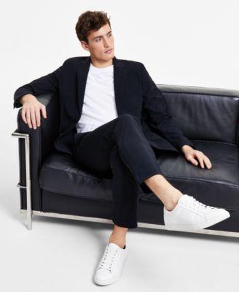 Men's Alfatech Notch Lapel Patch Pocket Blazer & Classic-Fit Solid Stretch Suit Pants, Exclusively for Macy's