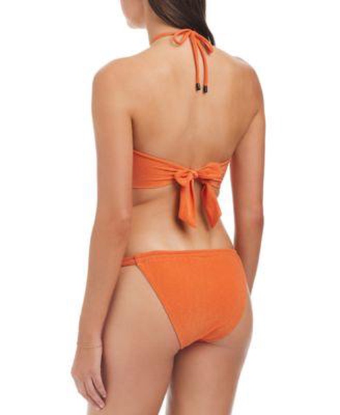Women's Sands Of Summer Solid Cross-Front Bikini Top & Double Strap Hipster Bikini Bottoms
