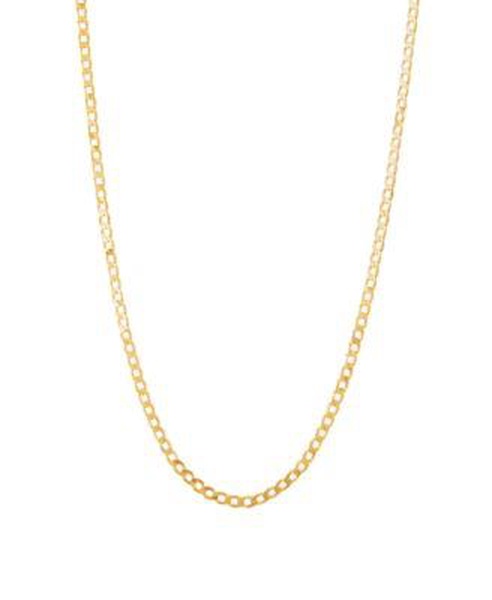 Polished 20" Curb Chain in Solid 10K Yellow Gold