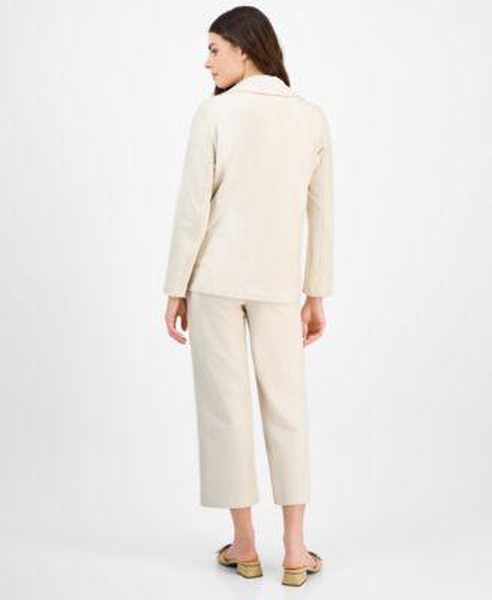 Women's Cropped Wide-Leg Knit Pants, Oversized Blazer & Sequin T-Shirt