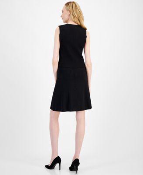 Women's Ribbed Knit Vest & Skirt 