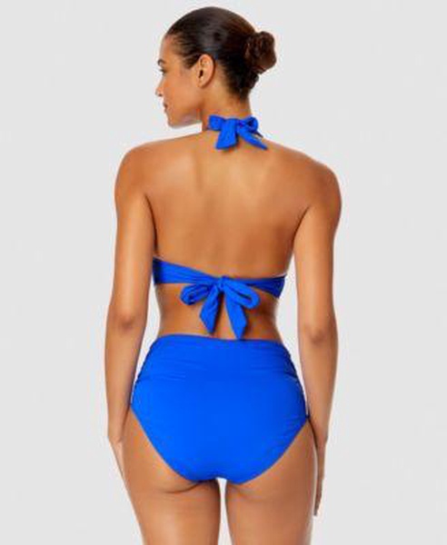 Women's Banded Halter Bikini Top & High-Waist Bottoms 