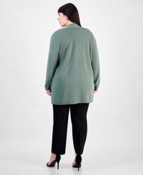 Plus Size Napa Cardigan, Boat-Neck Blouse & Hollywood Ankle Pants