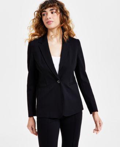 Women's Single Button Blazer, Scoop-Neck Camisole & High Rise Compression Pants, Exclusively at Macy's