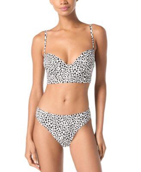 Women's Longline Underwire Bikini Top & High-Leg Bikini Bottoms	