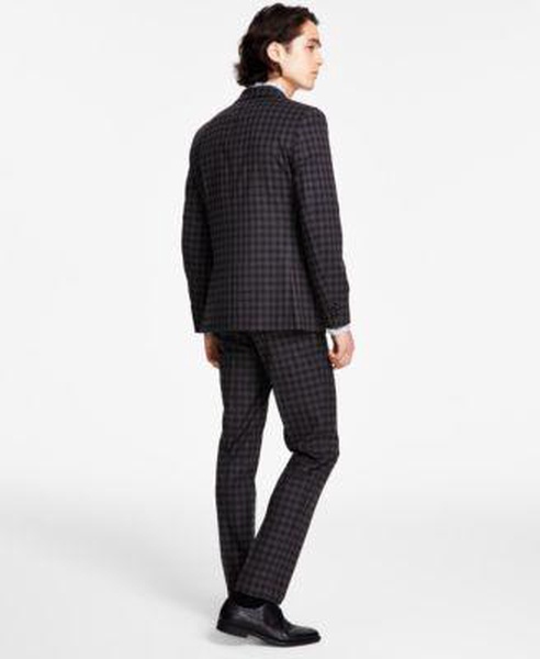 Men's Slim-Fit Check Suit Jacket & Pants, Created for Macy's