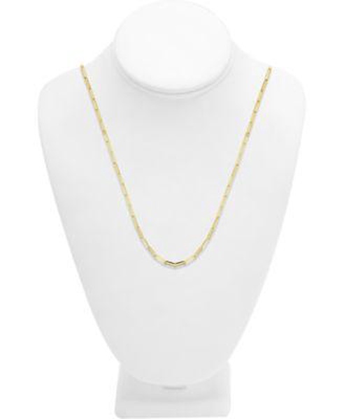 Paper Clip Link 18" Chain Necklace in Silver or Gold Plate