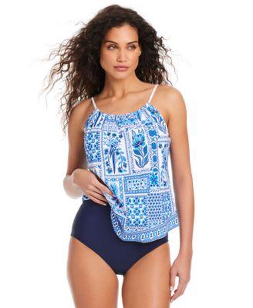 Women's Sea Life Tankini Top & High Waist Bottoms 