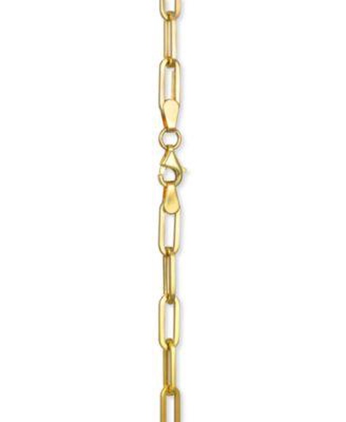 Paperclip Link 16" Chain Necklace in 14k Gold