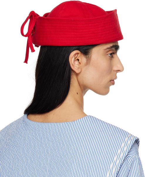 Red Spring Twill Sailor Cap