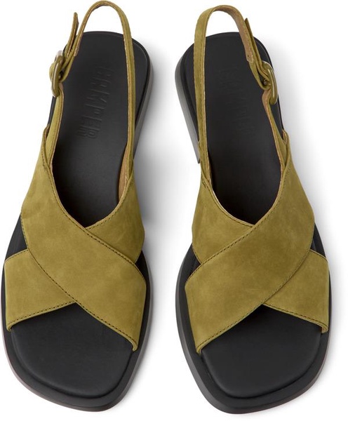 Green Nubuck Sandals for Women.