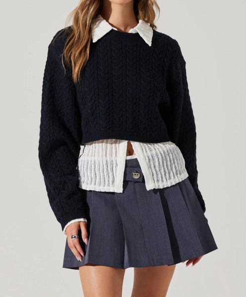 jorah sweater top in midnight