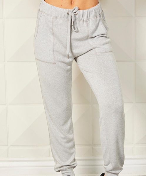 viscose joggers in silver