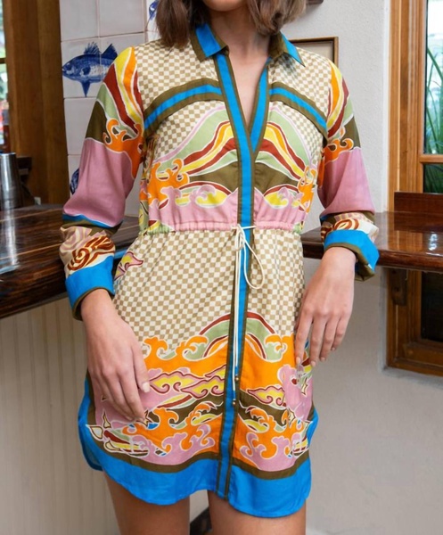 salem dress in tropical wave