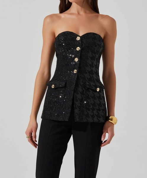 milani sequin top in black