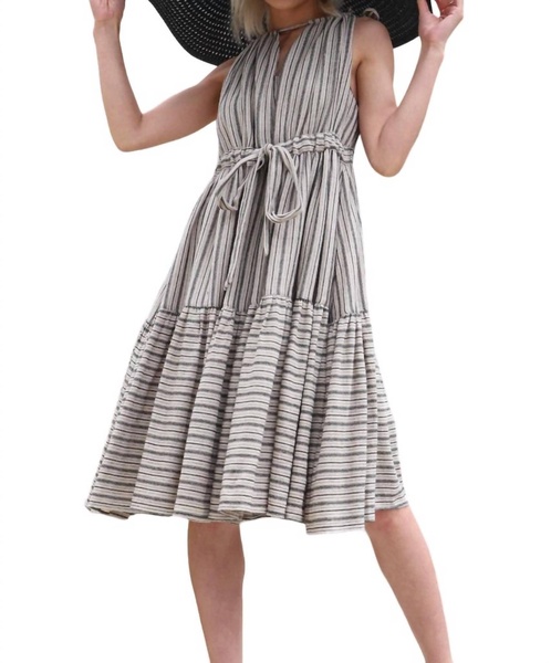 nixi dress in zanzibar stripe