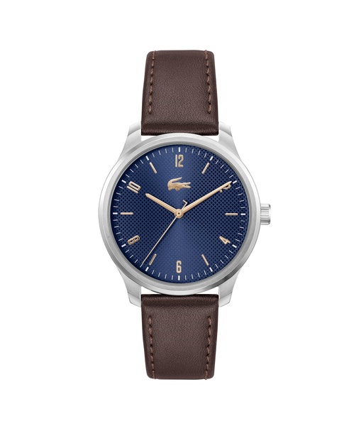 Lacoste Lisbon Men's 3H Quartz Watch, Stainless Steel, Water Resistant Up to 5ATM/50 Meters - Modern Design for Him - 42mm