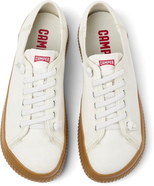 White TENCEL™ Lyocell Men's Sneakers.