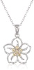 Amazon Essentials Genuine or Created Gemstone Birthstone Flower Pendant Necklace with Chain in Sterling Silver, 18" (previously Amazon Collection)
