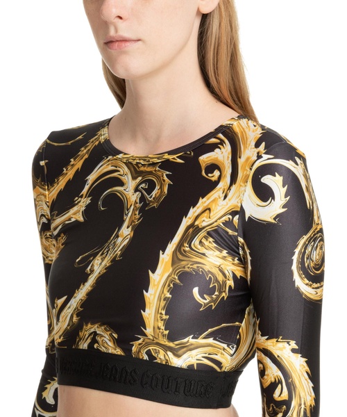 Abstract Multicolour Embroidered Top