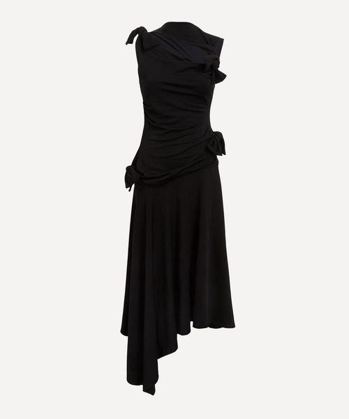 Black Tie-Up Dress