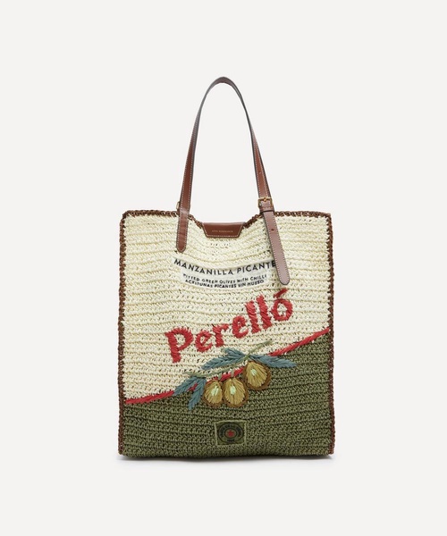 Anya Brands Perello Raffia Tote Bag
