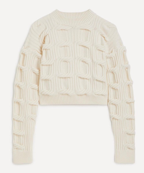 Falabella Cable-Knit Wool Jumper