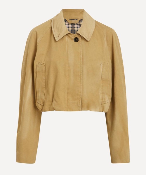 Cropped Twill Jacket