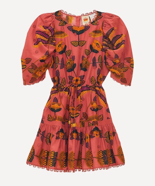 
                                
                                
                                    
                                        FARM Rio
                                    
                                
                                
                                Blush Living Bloom Short-Sleeve Mini-Dress
                            