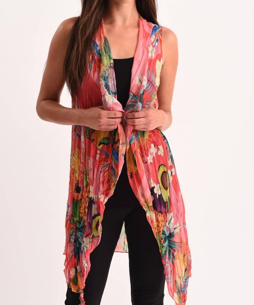 hawaiian escape vest in multi