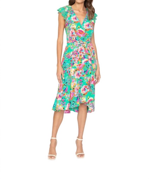 nelia dress in painted flower