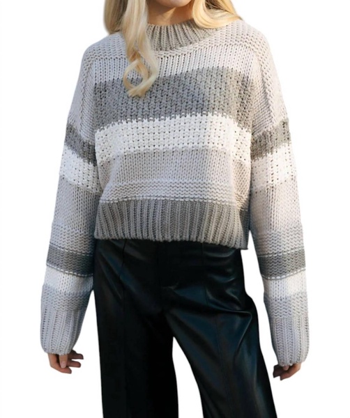 stripe sweater in grey